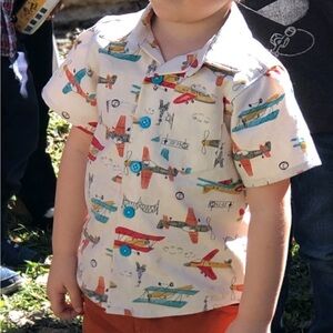 Kids Airplane Print Shirt